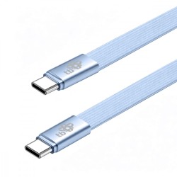 Kabel USB C - USB C 1m płaski błękitny | PartsPC.pl