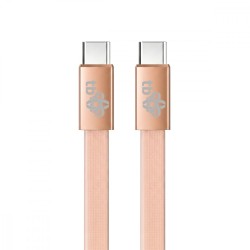 Kabel USB C - USB C 1m płaski brzoskwiniowy | PartsPC.pl