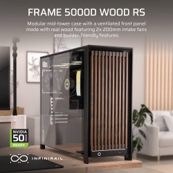 Obudowa FRAME 5000D WOOD RS Black/Walnut | PartsPC.pl