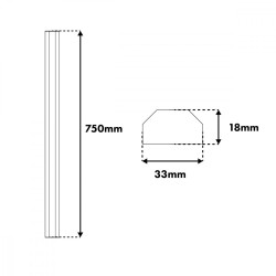 Aluminiowa listwa maskująca MCTV-897 B | PartsPC.pl
