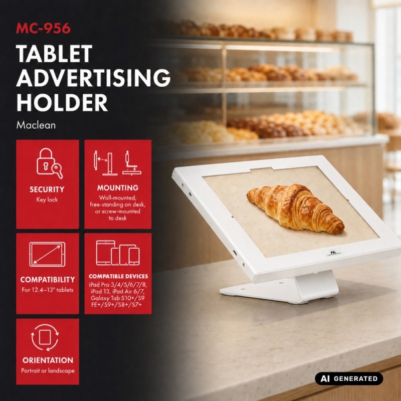 Uchwyt reklamowy do tabletu MC-956 W | PartsPC.pl