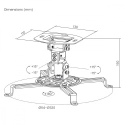 Wieszak sufitowy do projektora MC-200 W | PartsPC.pl