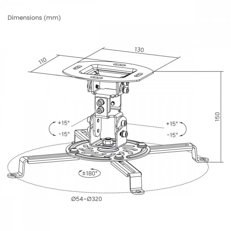 Wieszak sufitowy do projektora MC-200 W | PartsPC.pl