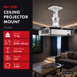 Uchwyt do projektora sufitowy MC-208 W | PartsPC.pl