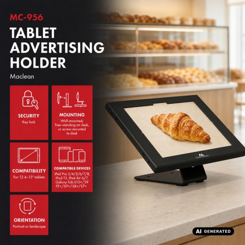 Uchwyt reklamowy do tabletu MC-956 B | PartsPC.pl