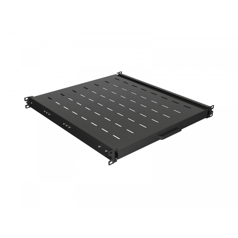 Półka wysuwana do szaf rack 19 cali 500mm czarna | PartsPC.pl