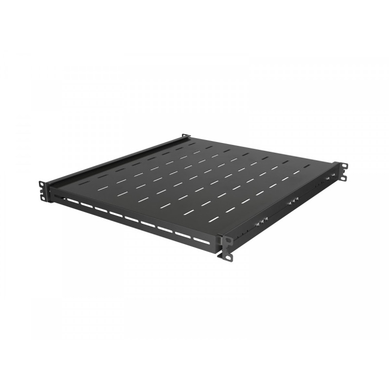 Półka wysuwana do szaf rack 19 cali 500mm czarna | PartsPC.pl