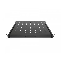 Półka wysuwana do szaf rack 19 cali 500mm czarna | PartsPC.pl