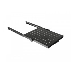 Półka wysuwana do szaf rack 19 cali 500mm czarna | PartsPC.pl