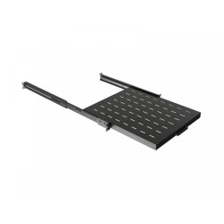 Półka wysuwana do szaf rack 19 cali 500mm czarna | PartsPC.pl