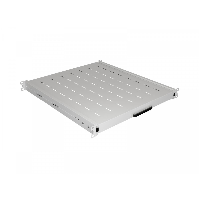 Półka wysuwana do szaf rack 19 cali 500mm szara | PartsPC.pl