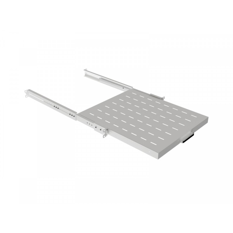Półka wysuwana do szaf rack 19 cali 500mm szara | PartsPC.pl
