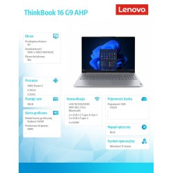 Laptop ThinkBook 16 G9 21UT0078PB W11 Home 5 220/16GB/512GB/… | PartsPC.pl