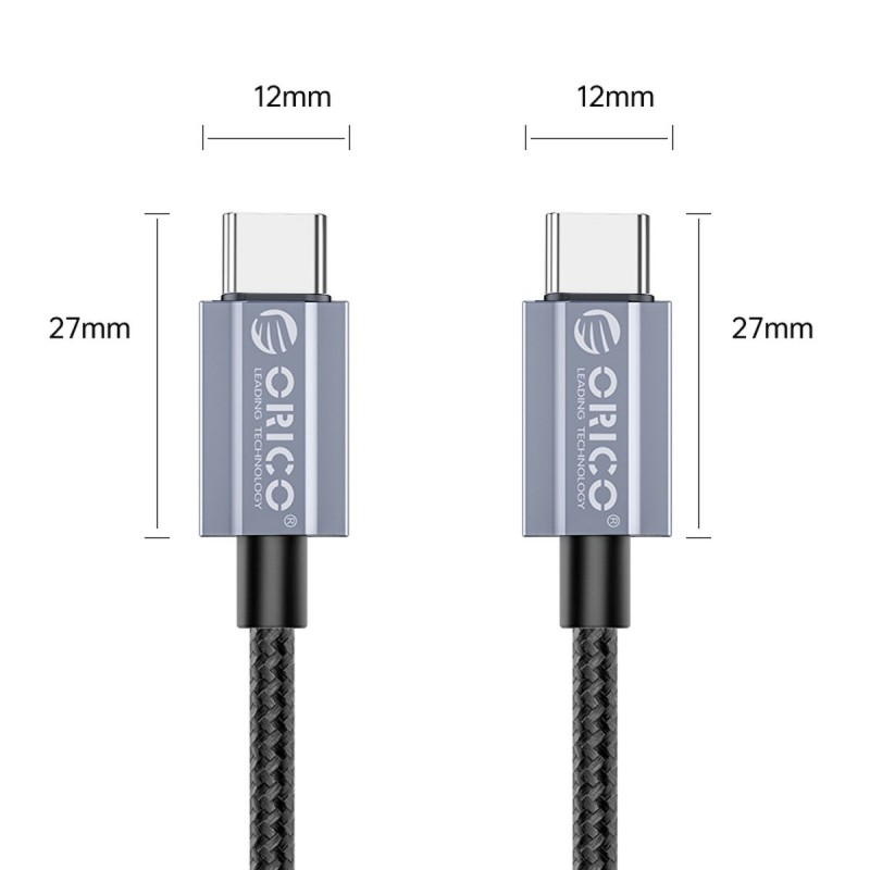 Orico Kabel USB-C do ładowania 60W, 1m, szary | PartsPC.pl