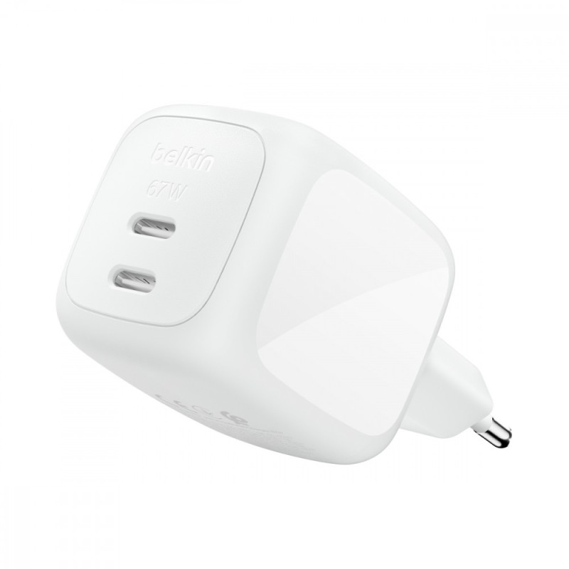 Ładowarka 67W PD PPS 2xUSB-C biała | PartsPC.pl
