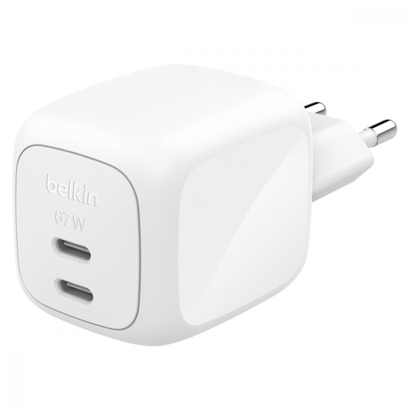 Ładowarka 67W PD PPS 2xUSB-C biała | PartsPC.pl