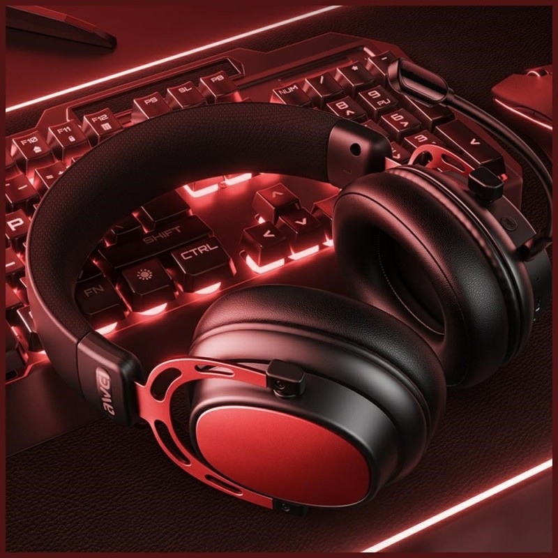 Słuchawki nauszne AT36 bluetooth 5.4 mikrofon czarne | PartsPC.pl