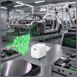 Ładowarka sieciowa 45W PD SiC biała | PartsPC.pl
