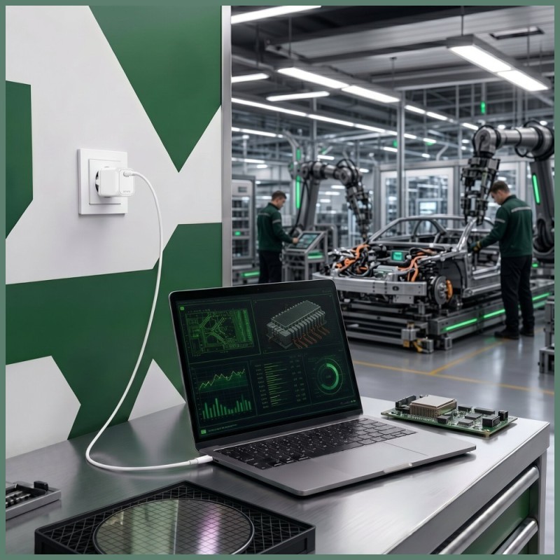 Ładowarka sieciowa 65W PD SiC biała | PartsPC.pl