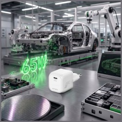 Ładowarka sieciowa 65W PD SiC biała | PartsPC.pl