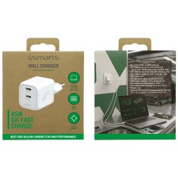 Ładowarka sieciowa 45W PD SiC Dual biała | PartsPC.pl
