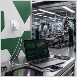 Ładowarka sieciowa 45W PD SiC Dual biała | PartsPC.pl