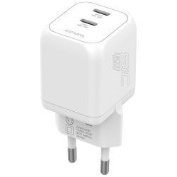 Ładowarka sieciowa 45W PD SiC Dual biała | PartsPC.pl