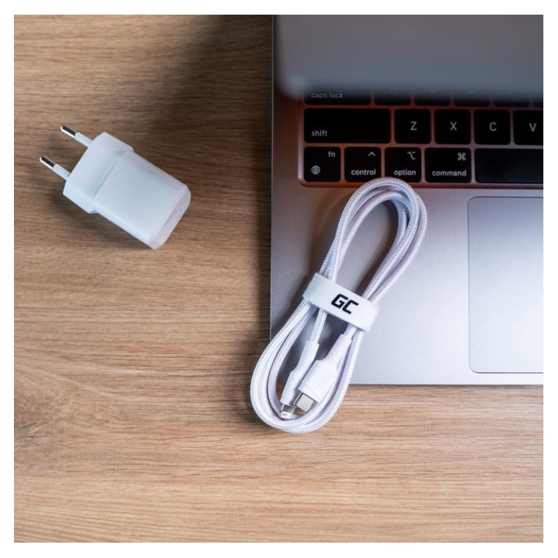 Kabel PowerStream USB-C do Lightning 1m MFI, PD, biały | PartsPC.pl