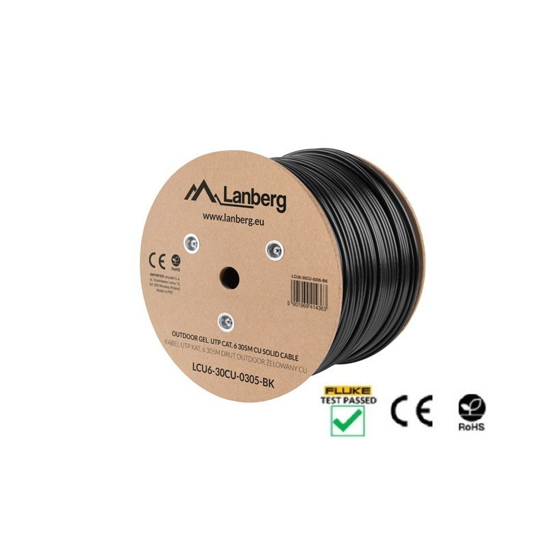 Kabel LAN UTP KAT-6 305M drut outdoor żelowany CU fluke pass… | PartsPC.pl
