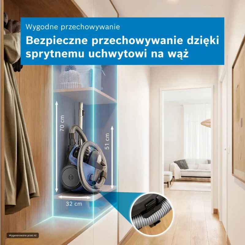Odkurzacz bezworkowy Serie 2 BGC05LBU2 | PartsPC.pl