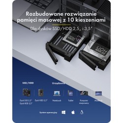 Obudowa IB-3710-C31 10xHDD 2,5"/3,5" SATA, Single Mode, HOST… | PartsPC.pl