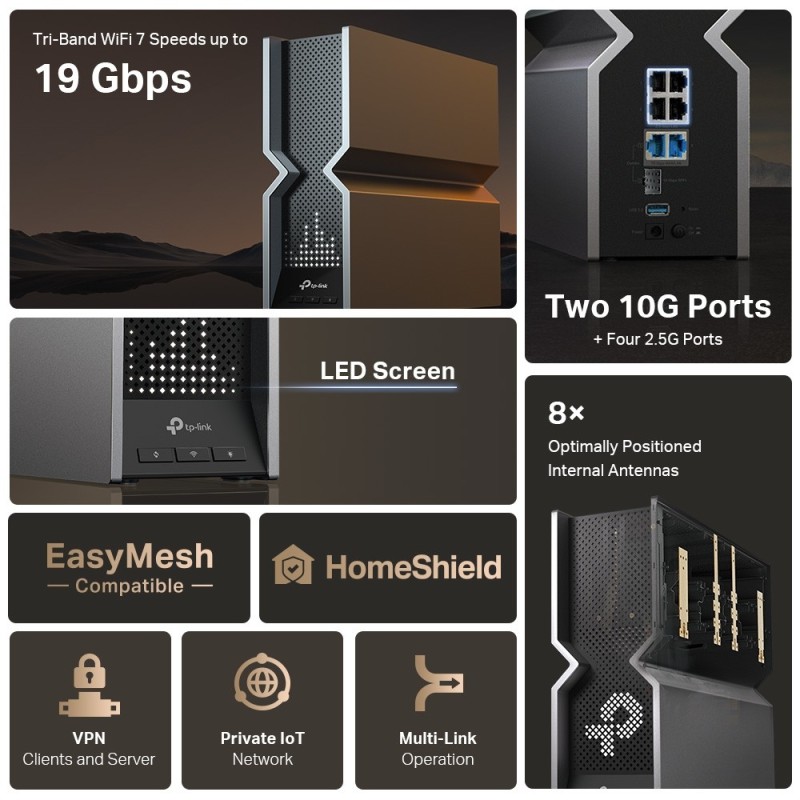 Archer BE800 Router WiFi 7 BE19000 | PartsPC.pl