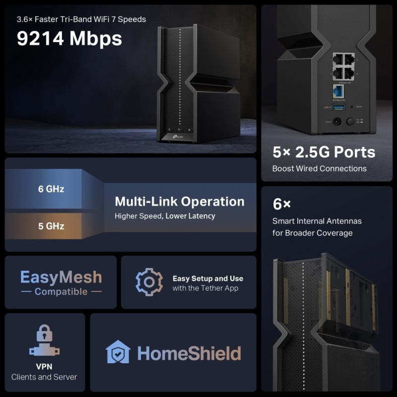 Router Archer BE550 WiFi 7 BE9300 | PartsPC.pl