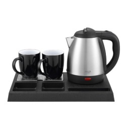 Czajnik hotelowy 1.2l inox, tacka powitalna AD 1354 | PartsPC.pl