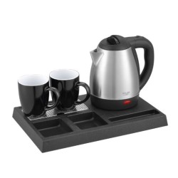 Czajnik hotelowy 1.2l inox, tacka powitalna AD 1354 | PartsPC.pl
