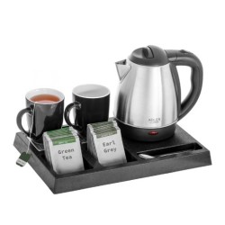 Czajnik hotelowy 1.2l inox, tacka powitalna AD 1354 | PartsPC.pl