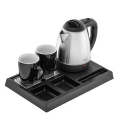 Czajnik hotelowy 1.2l inox, tacka powitalna AD 1354 | PartsPC.pl