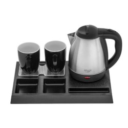 Czajnik hotelowy 1.2l inox, tacka powitalna AD 1354 | PartsPC.pl