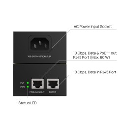 Injector POE370S PoE++ 10G | PartsPC.pl
