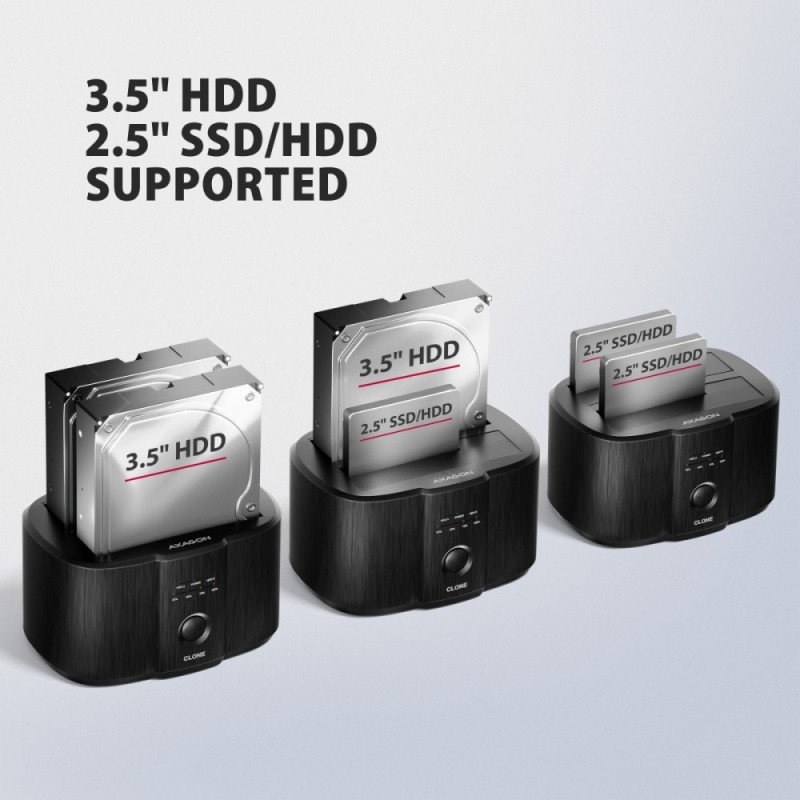 ADSA-SC Stacja dokująca, USB 3.2 Gen 1 - 2x SATA 6G 2.5"/3.5… | PartsPC.pl