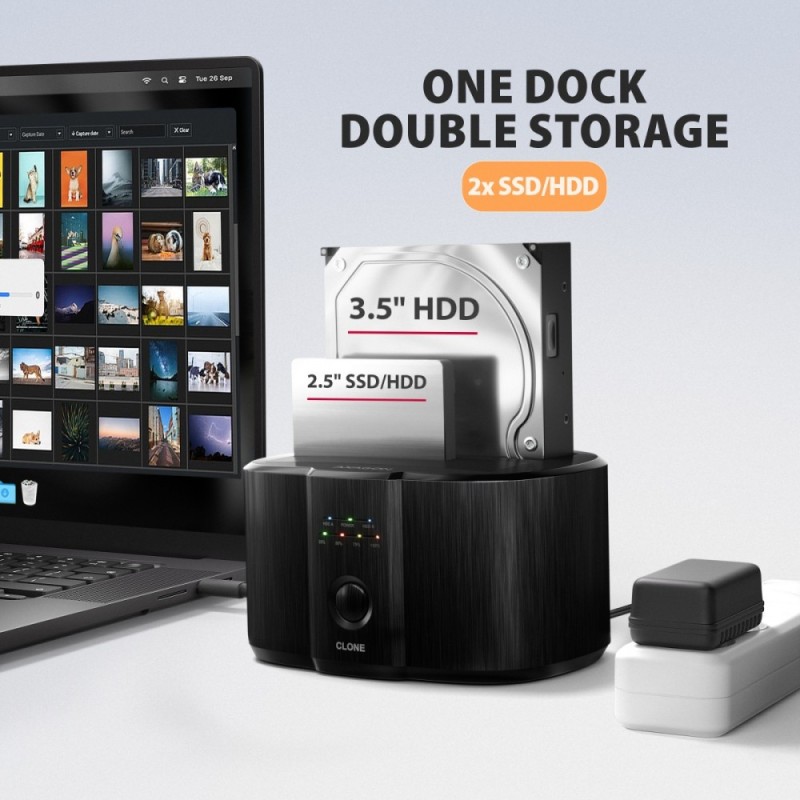 ADSA-SC Stacja dokująca, USB 3.2 Gen 1 - 2x SATA 6G 2.5"/3.5… | PartsPC.pl