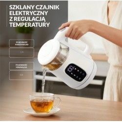 Czajnik 1,7l LED regulacją temperatury AD 1305WS | PartsPC.pl