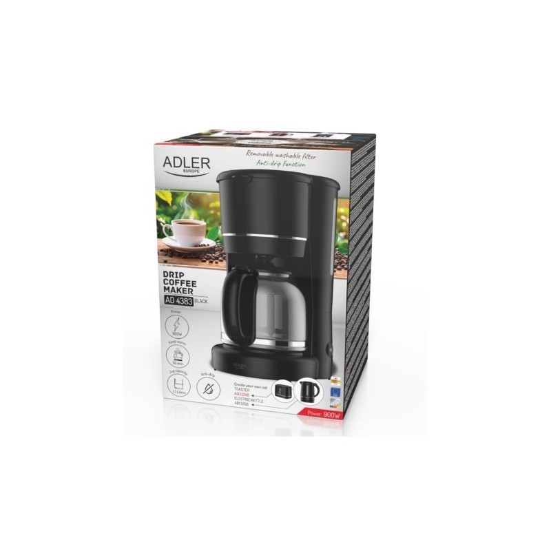 Ekspres przelewowy 1.5l czarny AD 4383 | PartsPC.pl