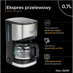 Ekspres przelewowy 0.7l AD 4407 | PartsPC.pl