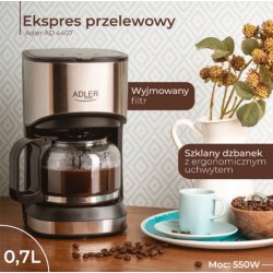 Ekspres przelewowy 0.7l AD 4407 | PartsPC.pl