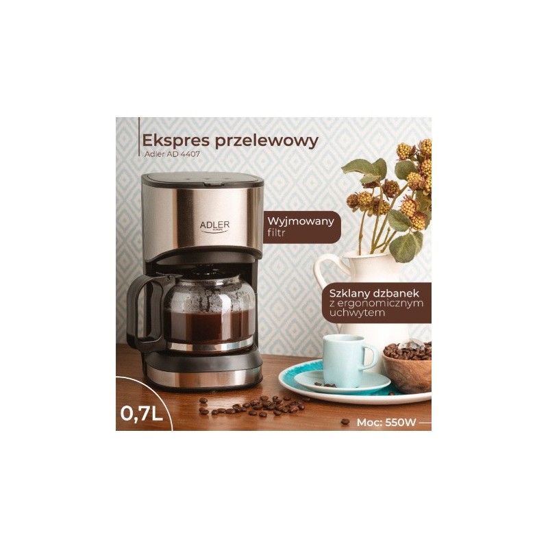 Ekspres przelewowy 0.7l AD 4407 | PartsPC.pl