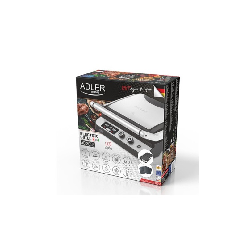 Grill elektryczny LED 2w1 AD 3059 | PartsPC.pl