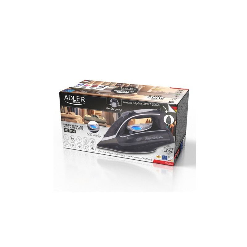 Żelazko parowe z pompą wody LCD 3000W AD 5054 | PartsPC.pl