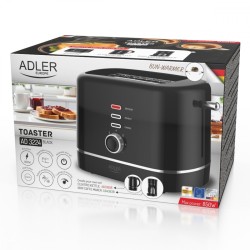 Toster z rusztem do bułek AD 3224B czarny | PartsPC.pl