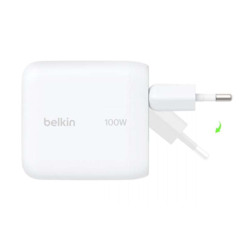 Ładowarka 100W GaN składana wtyczka 1xUSB-C | PartsPC.pl